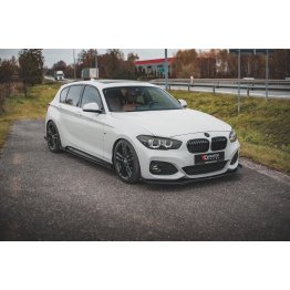 Накладки сплиттеры на пороги на BMW 1 F20 / F21 M-Pack / M140i рестайл